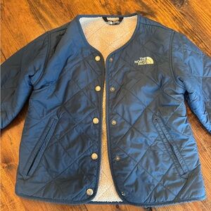 The North Face Navy and Cream Fleece Jacket